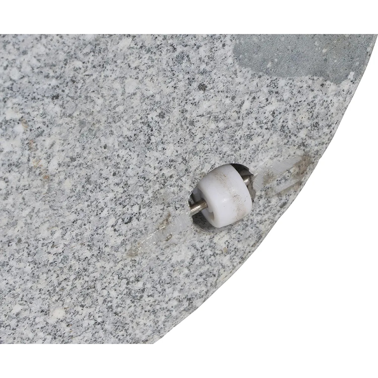 Grauer Siena Garden Schirmständer aus Granit, Ø 50cm, mit Feststellschraube.