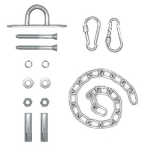 AMANKA Hängesessel Kette mit Deckenhaken und Befestigungsmaterial bis 230 kg.