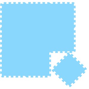 Blaue LittleTom Puzzlematte, 9-teiliges Set, 30x30 cm, für Babys und Kinder.