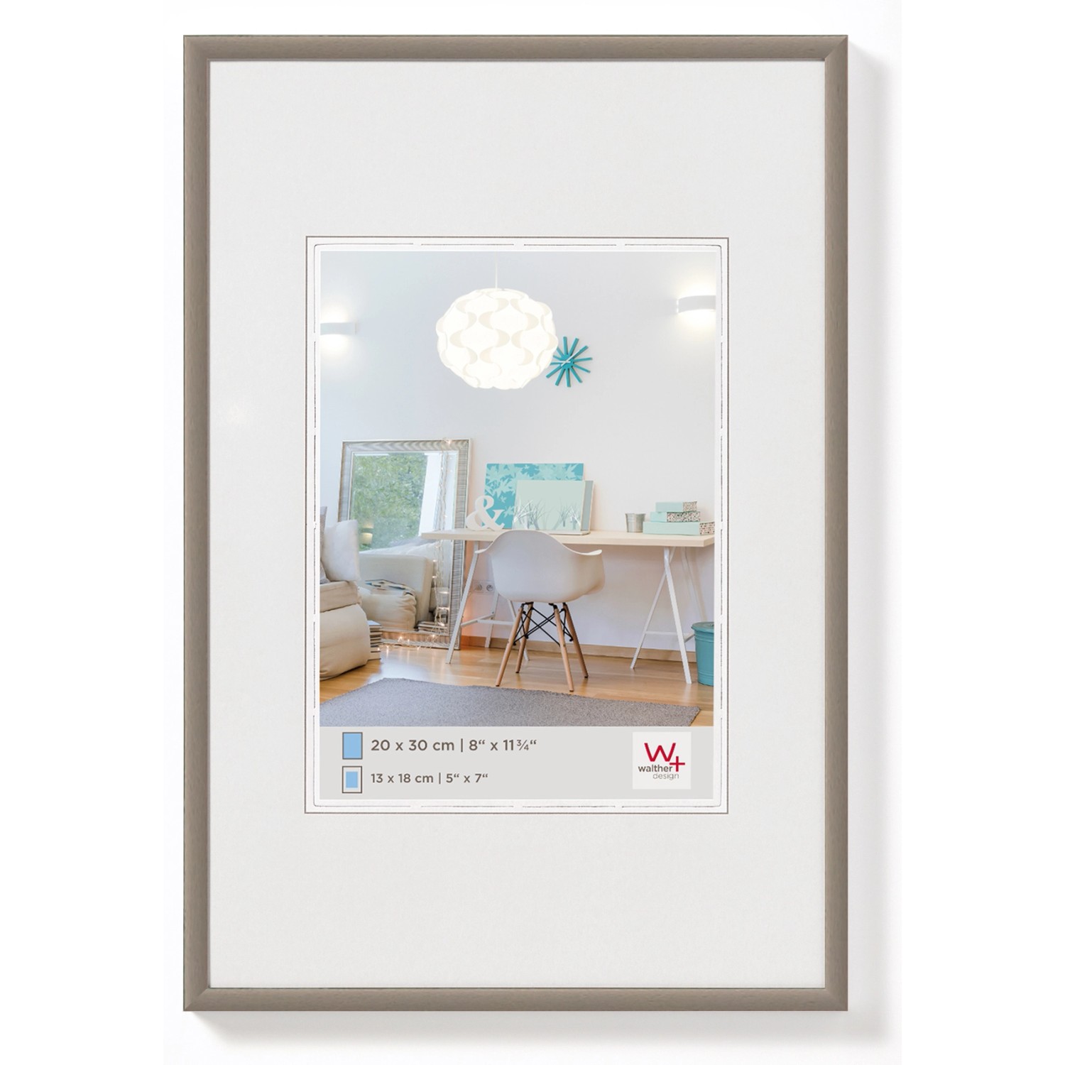 walther design New Lifestyle Kunststoff Bilderrahmen 15x20 cm Stahl KV520D günstig online kaufen