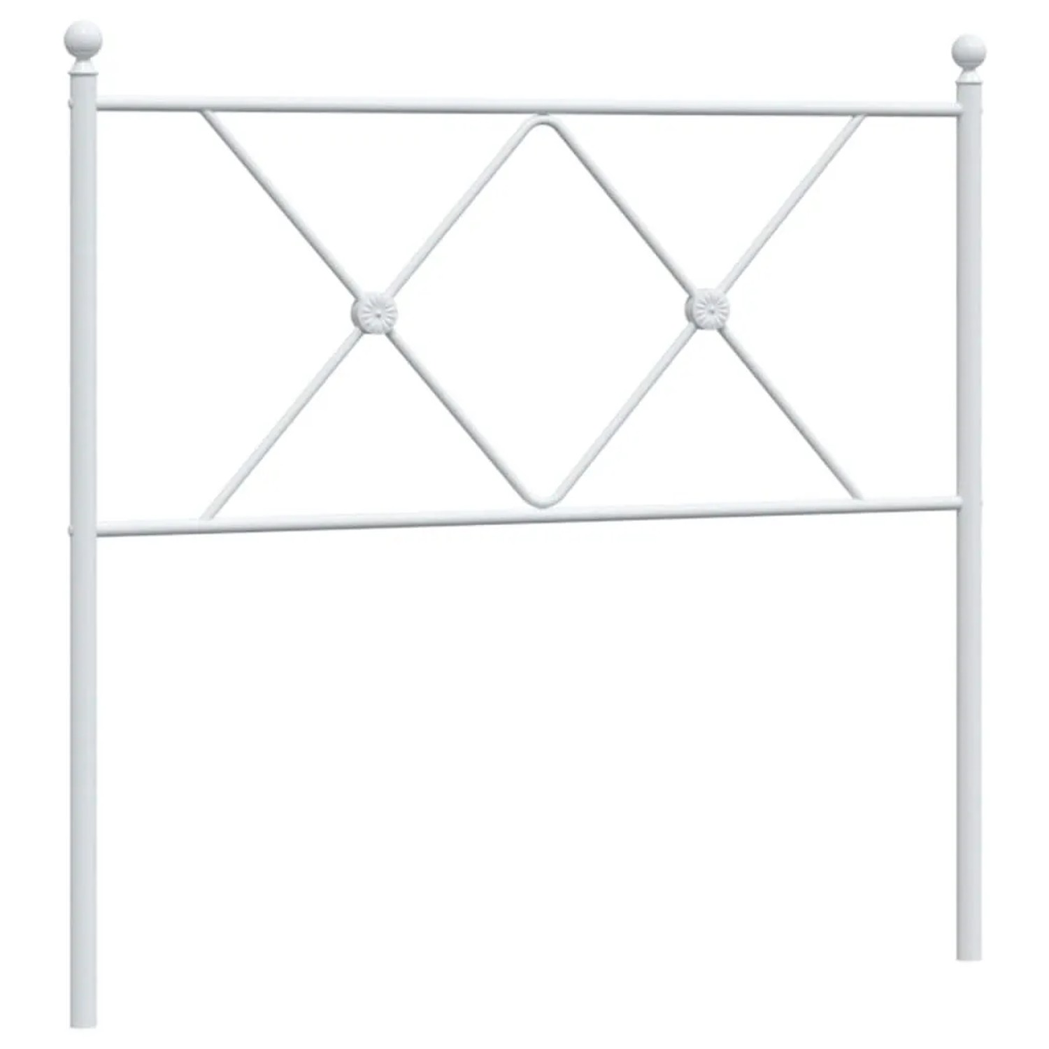 vidaXL Ersatz-Kopfteil Metall Weiß 90 cm 376579