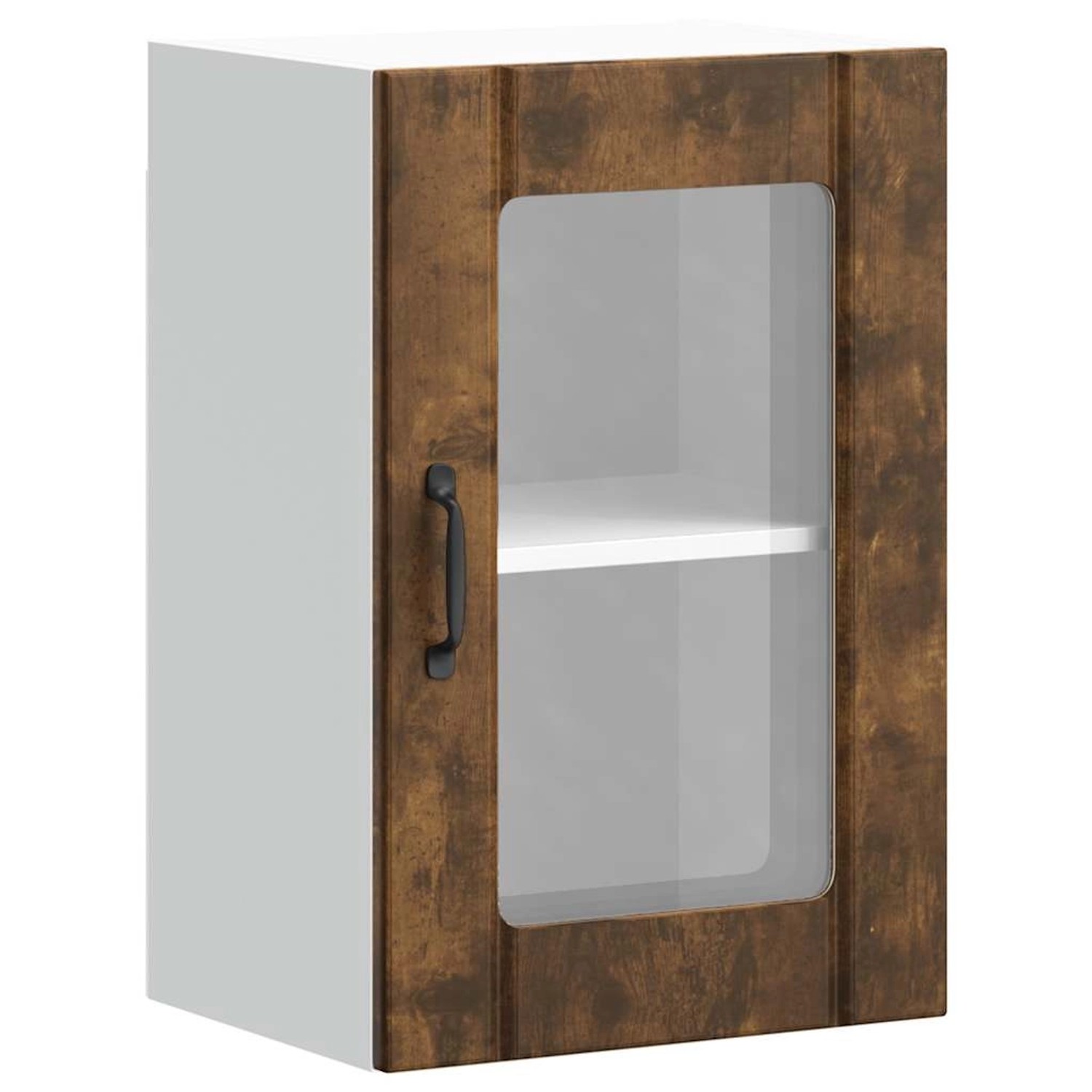 vidaXL Küchen-Hängeschrank mit Glastür Lucca Räuchereiche 853772 günstig online kaufen