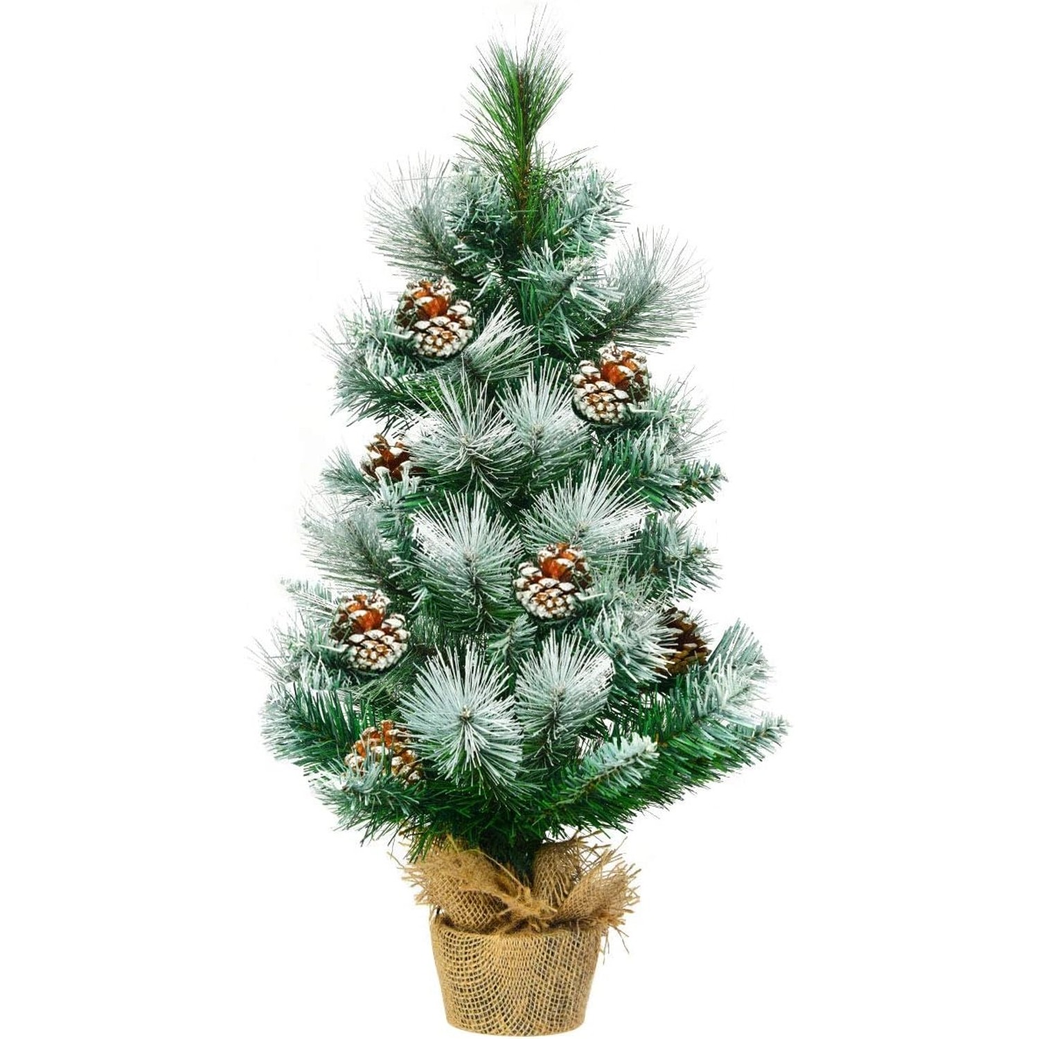 Costway Künstlicher Weihnachtsbaum 34 Schneebedeckte Spitzen 60cm