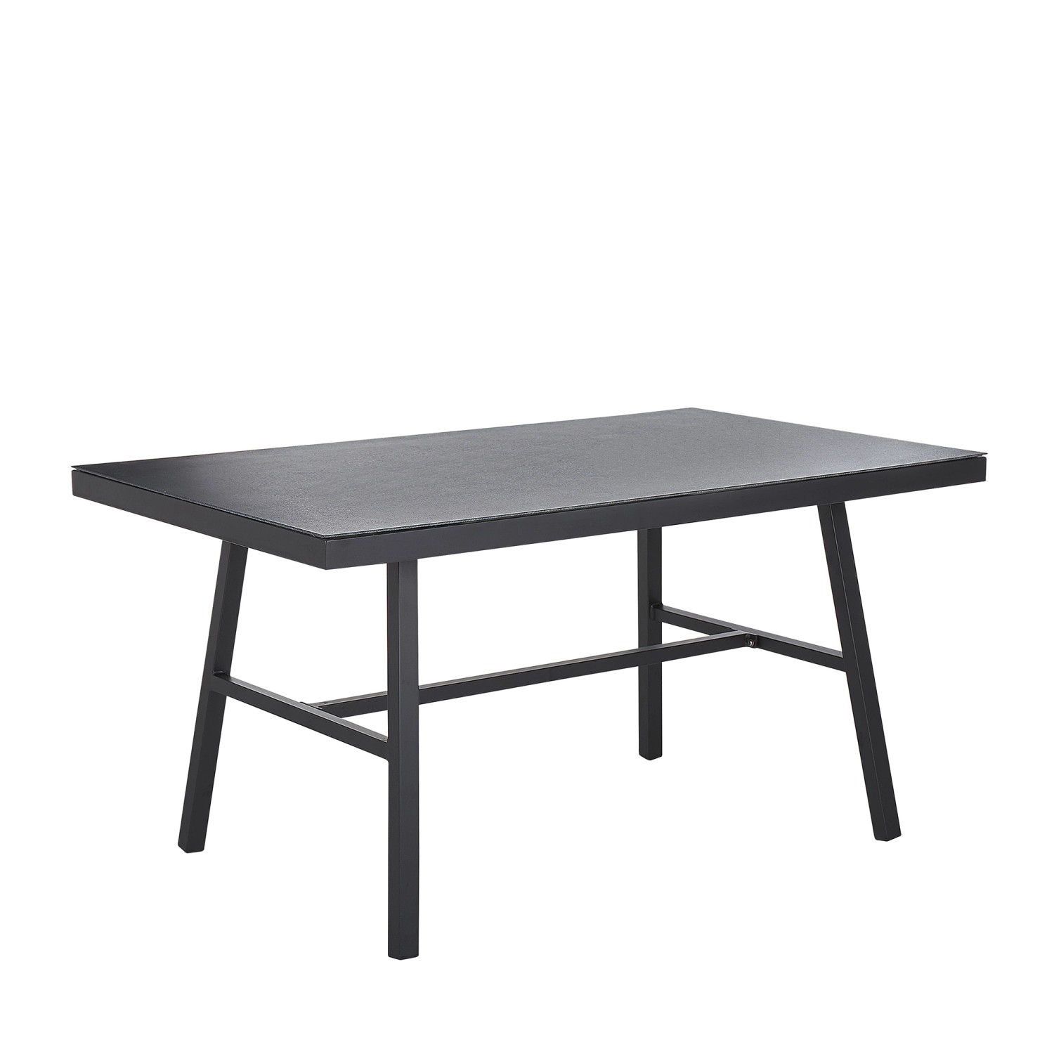 Beliani Gartentisch CANETTO Schwarz 150x90x76 günstig online kaufen