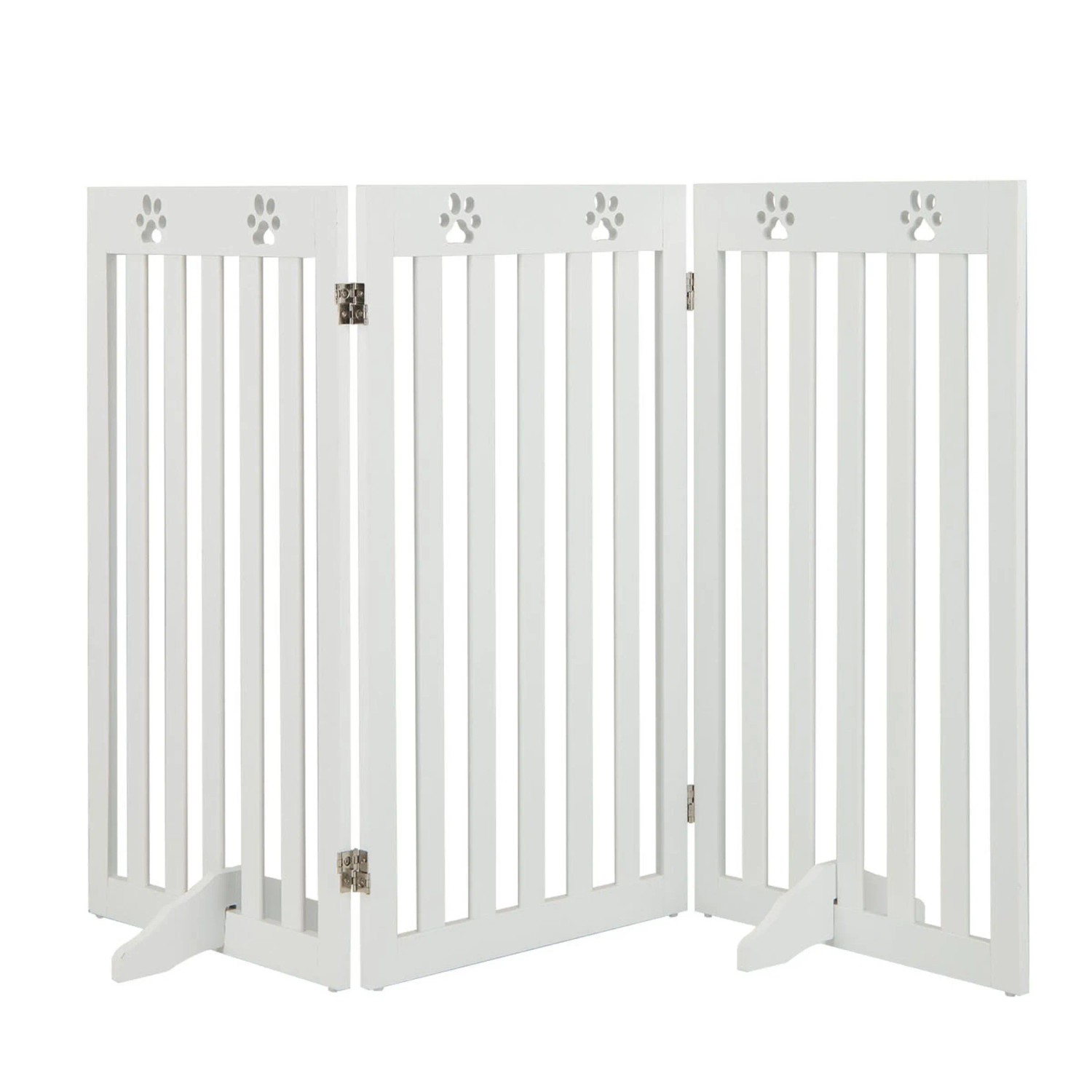 Costway Absperrgitter Hunde 89 cm Hoch 3 Paneele Weiß