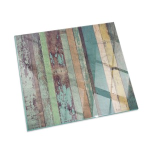 Tulup Glasplatte für Kamin Bretter in Verschiedenen Farbtönen Glasplatte für Öfen Quadrat 60x60 cm Türkis Glasplatte für Kamin Kamin Glasplatte