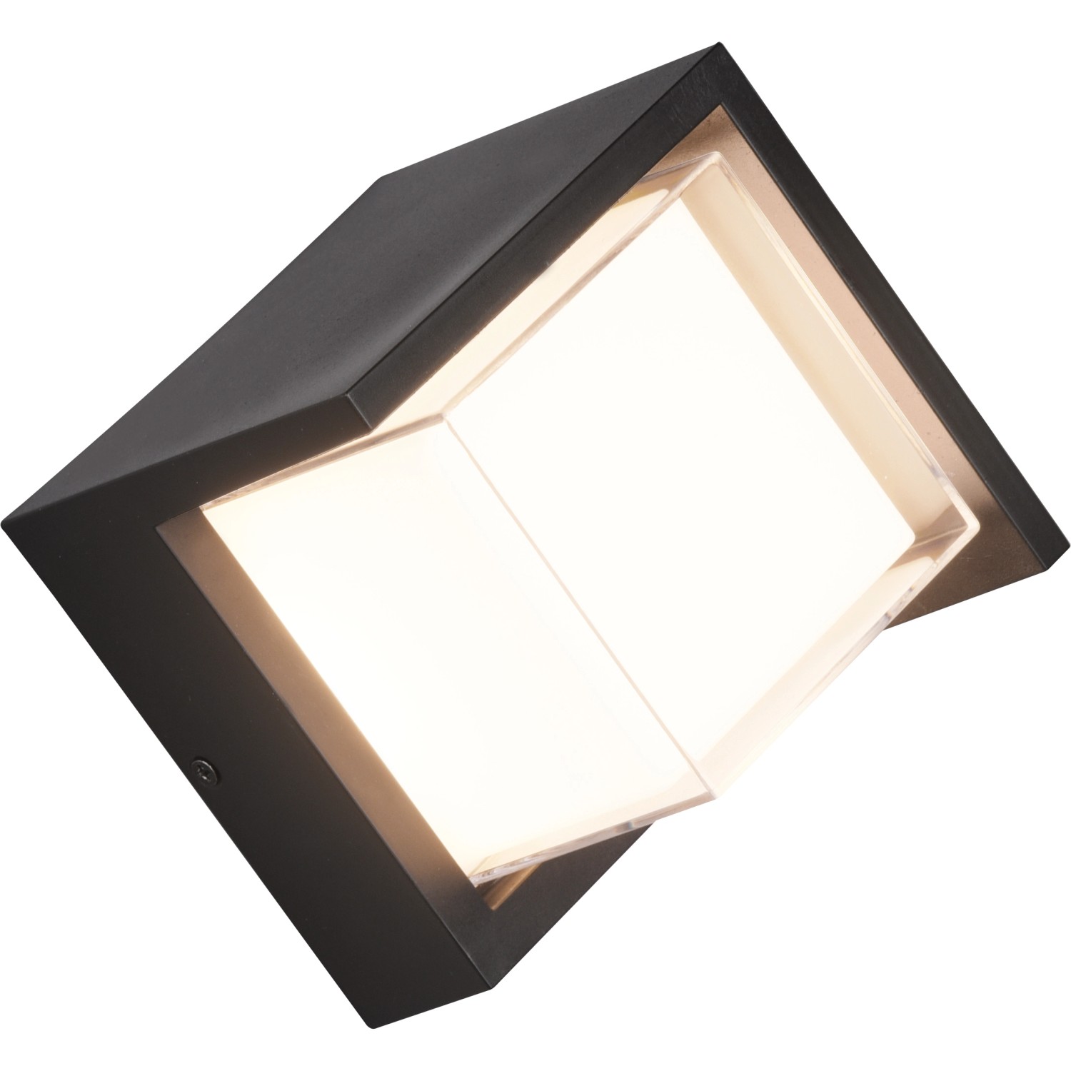 Reality LED-Außenwandleuchte Puno schwarz matt