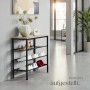 Tectake Schuhregal Wolverhampton Industrial Style Holz und Stahl  75 50 x 30 50 x 69 50 cm Industrial Holz Hell  Eiche Sonoma_8