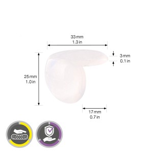 Wagner Eckkantenschutz transparent, 4er-Set, Ø 33 mm. Schützt vor Verletzungen.