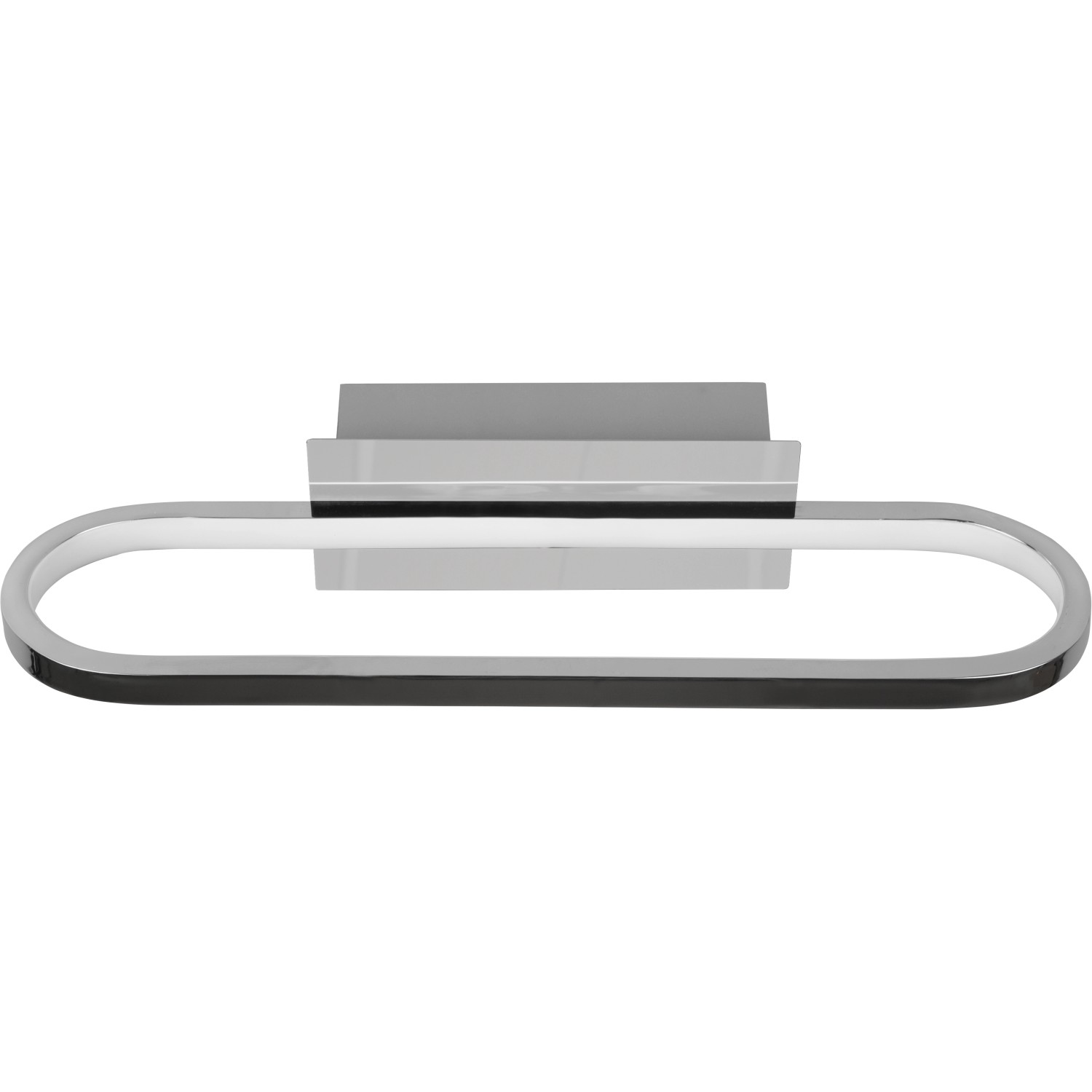Chromfarbene Trio LED Bad-Wandleuchte Gianni, 75x400x148 mm, warmweißes Licht.