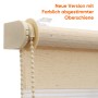 Sekey Doppelrollo Klemmfix, gelb-leinen, 80x100cm, für Fenster. Blickdichter Fenstervorhang mit Kettenzug.