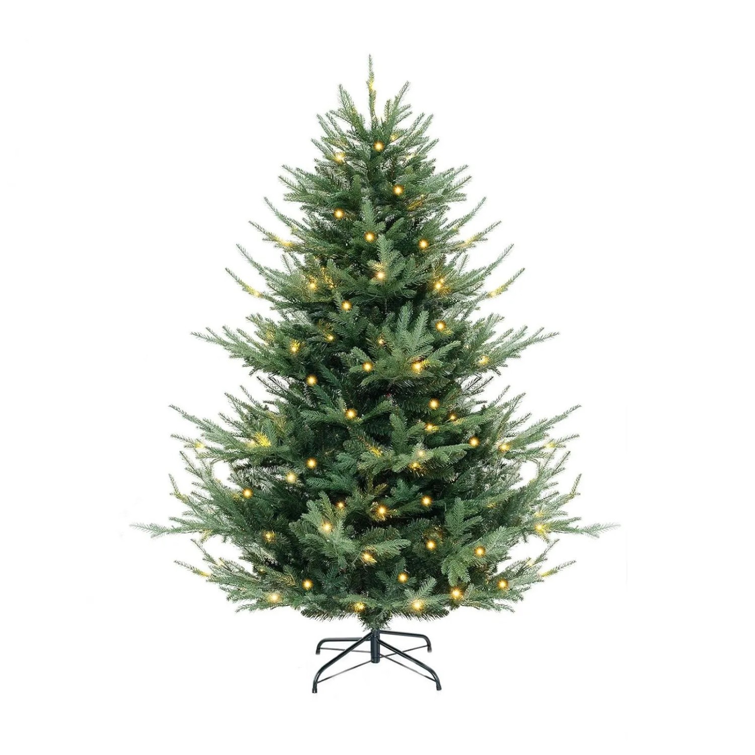 Costway Künstlicher Weihnachtsbaum mit Beleuchtung Grün 180 cm