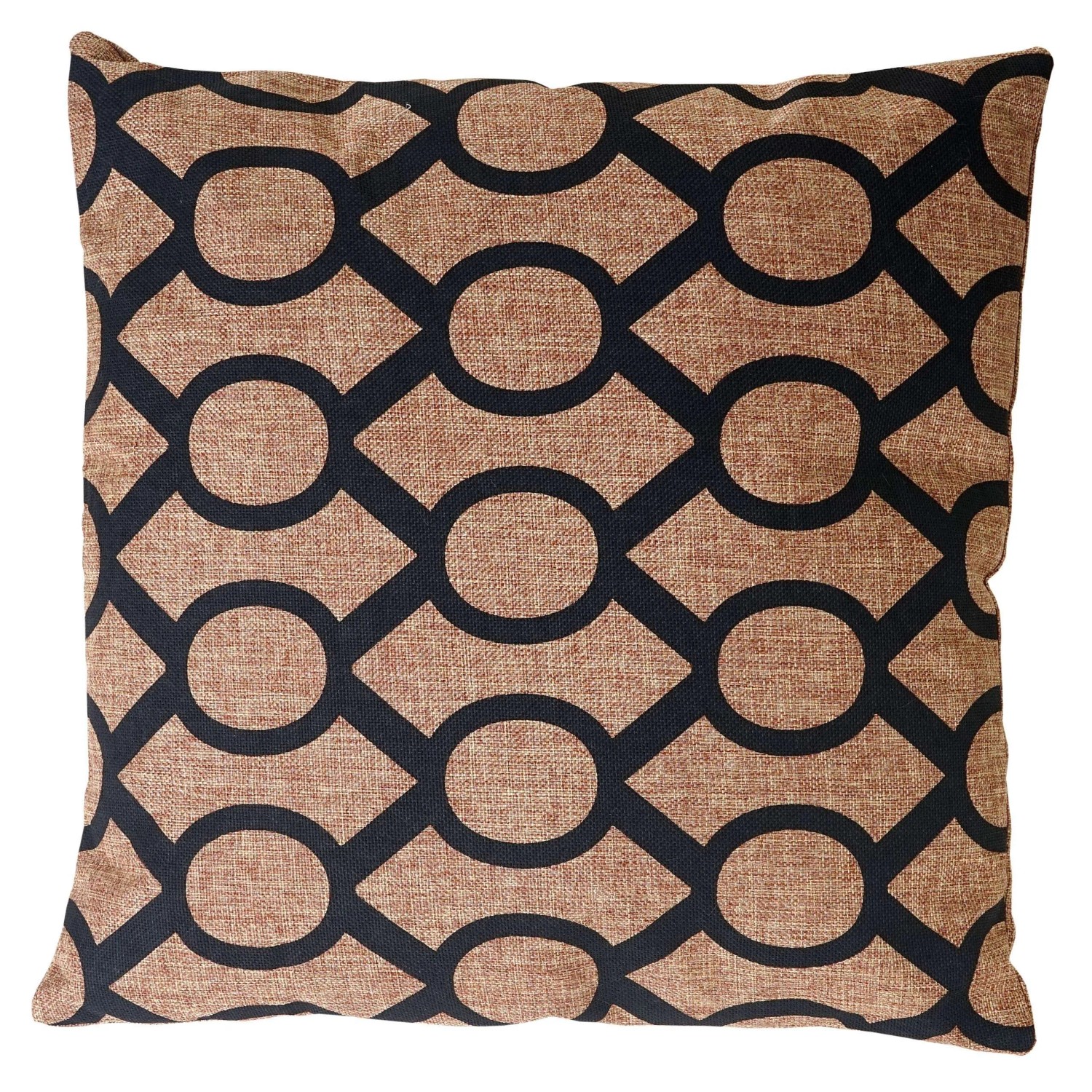 Mcw Deko-Kissen Kreise Braun Schwarz 45x45cm