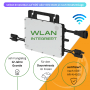 WLAN Wechselrichter für MyVoltaics Balkonkraftwerk, Premium, transparent. Für 880 bis 1100 Watt Leistung.