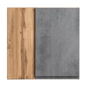 Held Möbel Hängeschrank Ancona, 65 cm, Betongrau und Wotaneiche Dekor für Badmöbel.