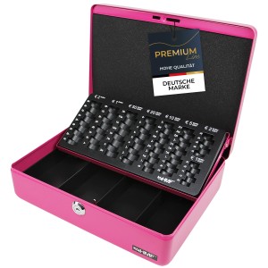 HMF 10015-15 Geldkassette Münzzählbrett 30 x 24 x 9 cm Pink