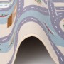 Detailansicht: Snapstyle Kinder Spielteppich beige mit Straßenmuster, 140x200cm.