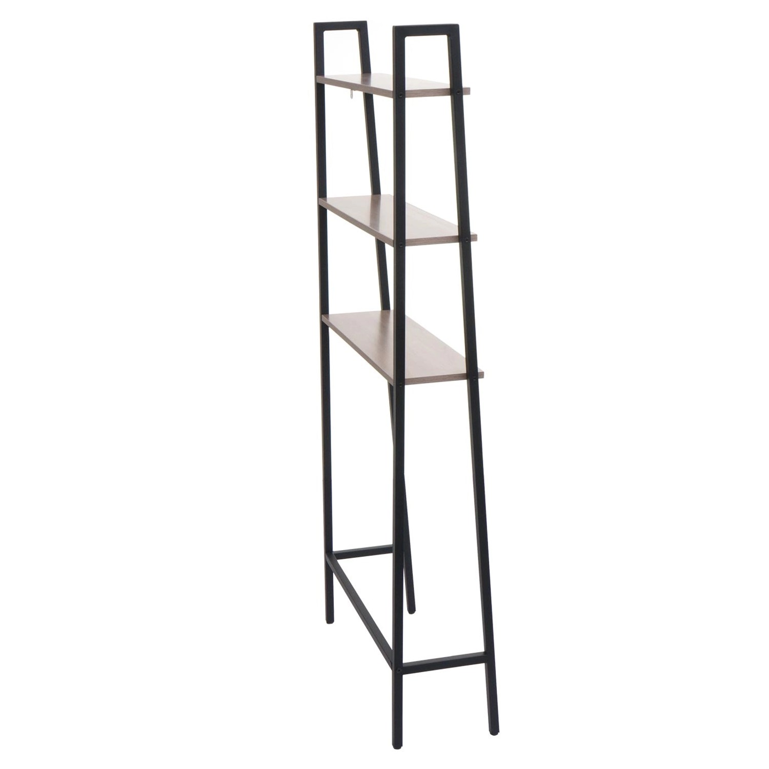 MCW Standregal K82 in Grau-Braun mit drei Regalböden im modernen Industriedesign.