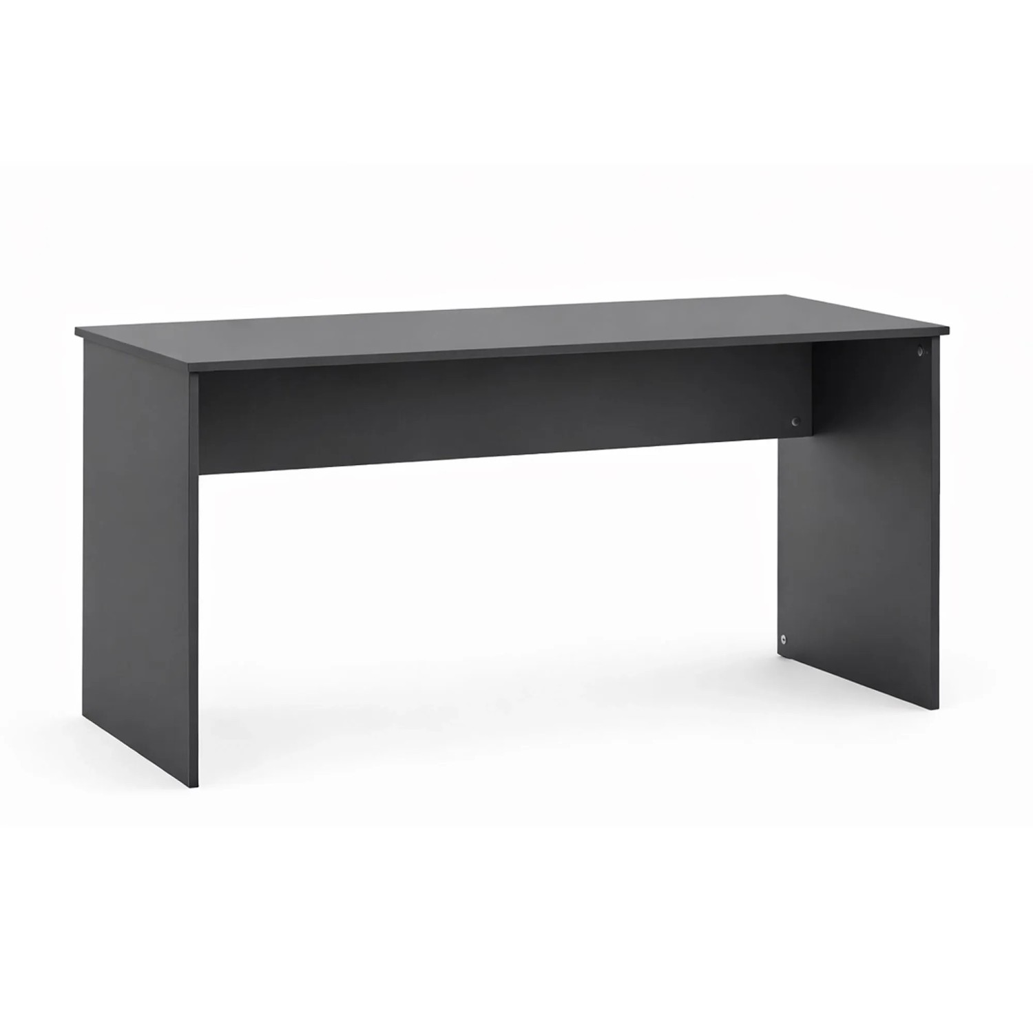 Schildmeyer Schreibtisch Metz in Anthrazit mit geradlinigem Design und Wangengestell. Moderner Bürotisch für stilvolle Arbeitsbereiche.