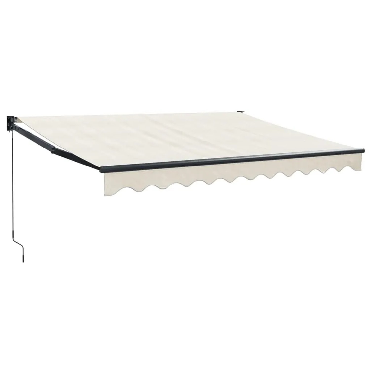 vidaXL Markise Einziehbar Creme 3,5x2,5 m Stoff und Aluminium 3154452