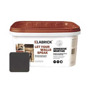 Eimer Elabrick Klebemörtel Graphit 5 kg für Verblender. Farbe: Graphit.