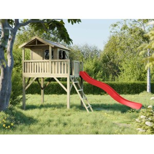 Prestige Garden Stelzenhaus Funny XXL KDI Inklusive Rutsche Rot