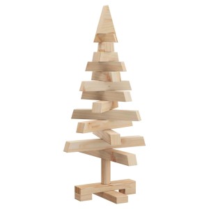 vidaXL Weihnachtsbäume mit Ständer Natur 60 cm Massivholz Kiefer 42016703