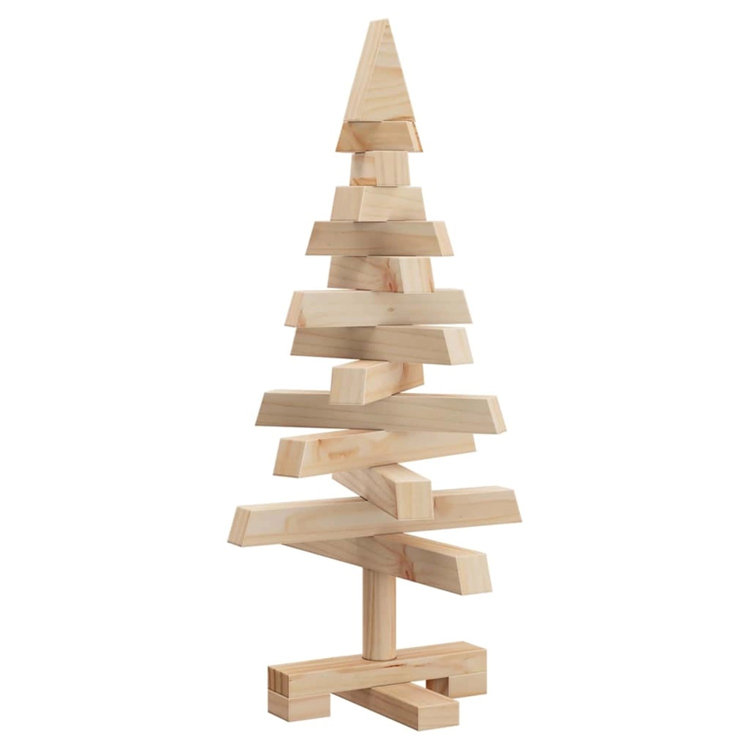 vidaXL Weihnachtsbäume mit Ständer Natur 60 cm Massivholz Kiefer 42016703