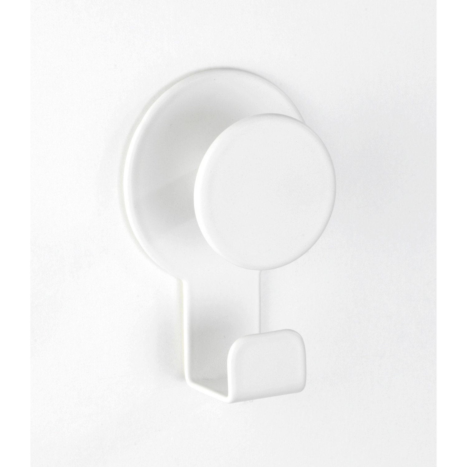 Wenko Wandhaken Blandas, Edelstahl rostfrei, weiß matt. Handtuchhalter für Bad und Küche.