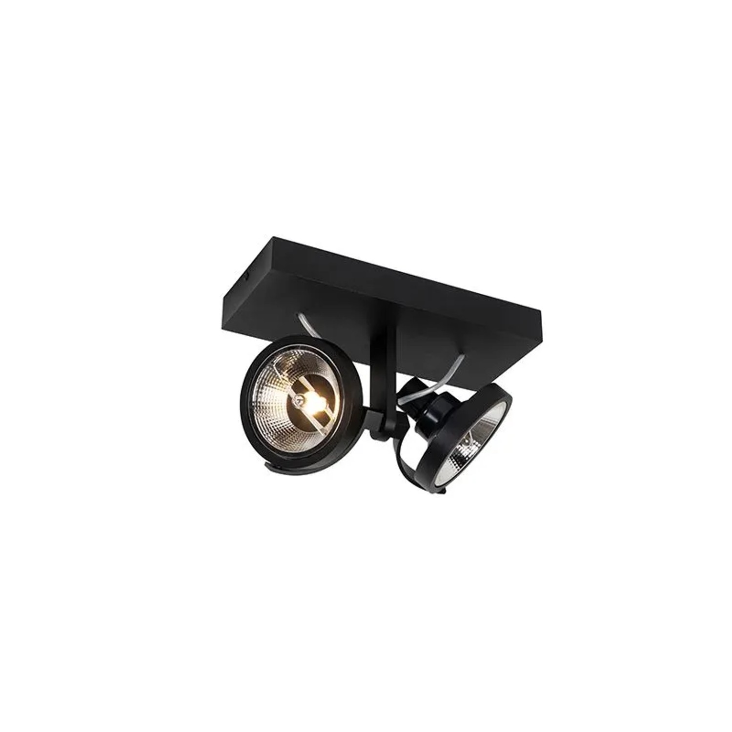 QAZQA Modernes Spot Black 2-Licht Master 111