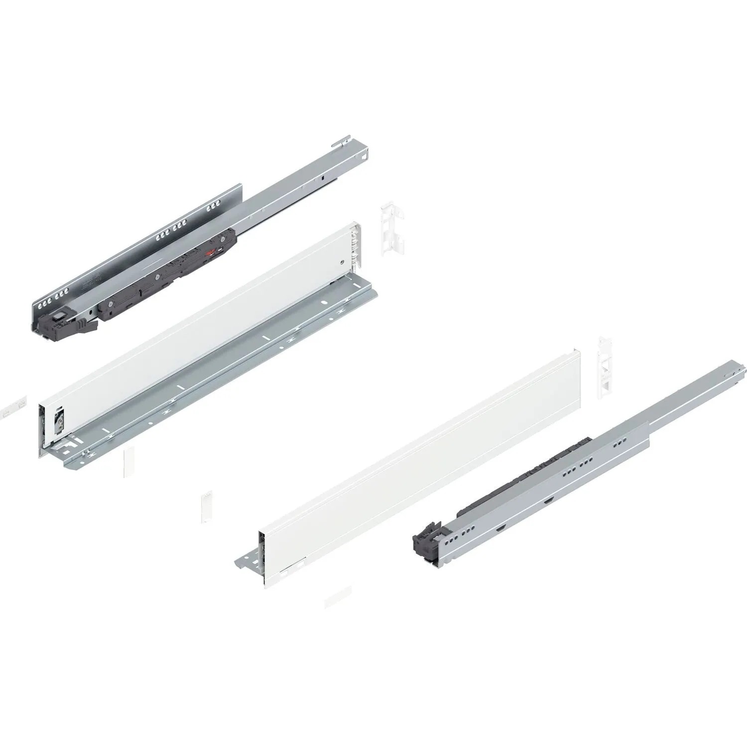 Blum Legrabox Pure Set Höhe M Tip-On Vollauszug 600 mm 40 kg Seidenweiß 1 Paar