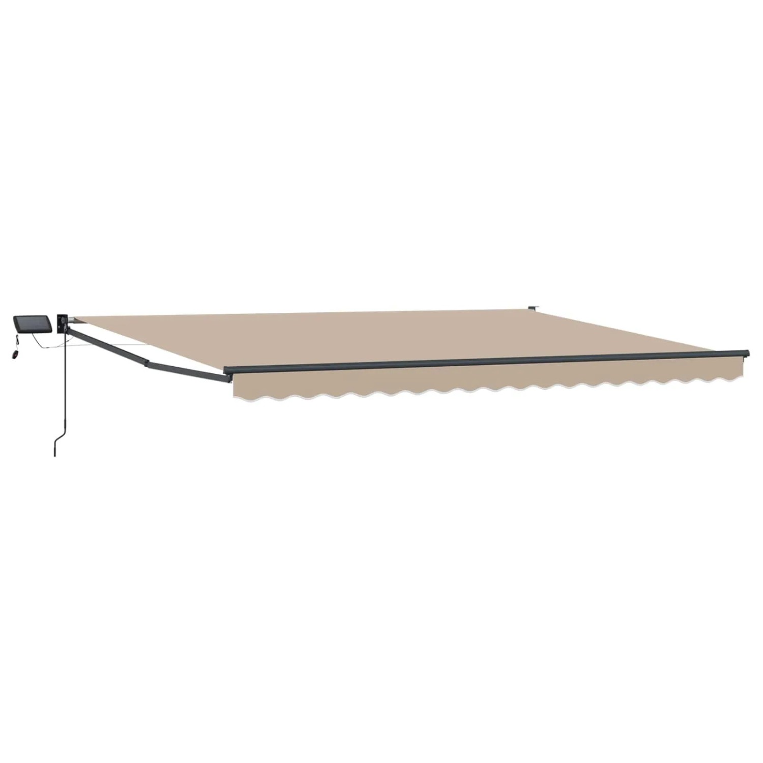 vidaXL Manuelle Gelenkarmmarkise mit LEDs Beige 4 x 3 m 3419468