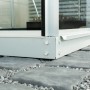 Detailaufnahme: Vitavia Stahlfundament 5000, 6 cm, für Gewächshaus, verzinkt, mit Schrauben.