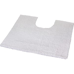 Schneeweißer WC-Vorleger "Kleine Wolke Cotone", 50x50 cm, aus Baumwolle. Badteppich für mehr Komfort.