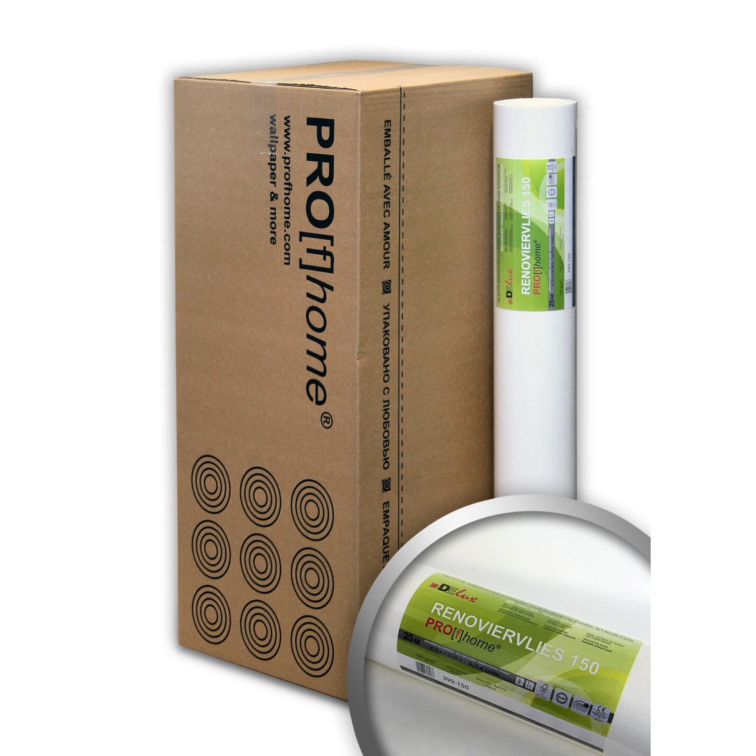 PROFHOME Renoviervlies 150 g Malervlies Saniervlies Vliestapete 1 Karton mi günstig online kaufen