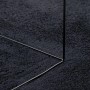 Detailaufnahme: Schwarzer, runder Kurzflorteppich OVIEDO (Ø 200 cm) mit feiner Struktur.