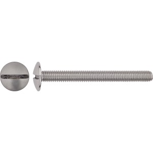 Gewindeschraube Rundkopf Ø 6 mm x 30 mm Stahl 8 Stück