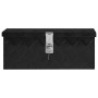 DELUKE Aluminiumbox Mit Deckel Abschließbar Alubox Deichselbox Alu Anhängerbox Werkzeugkiste Transportbox Metallkiste 50x15x20,5cm Schwarz_2