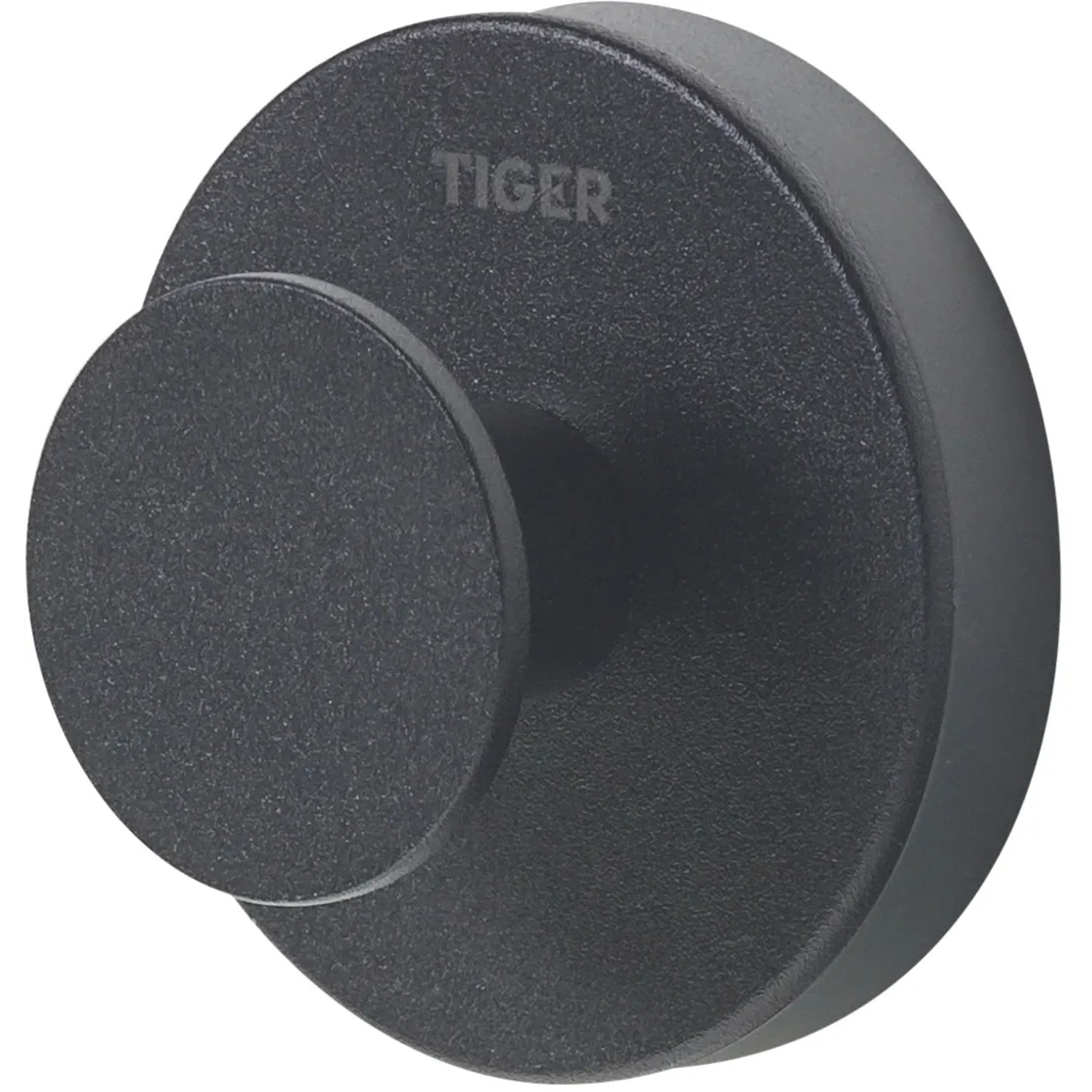 Schwarzer Tiger Haken Urban Groß, runder Handtuchhalter für Bad und WC.