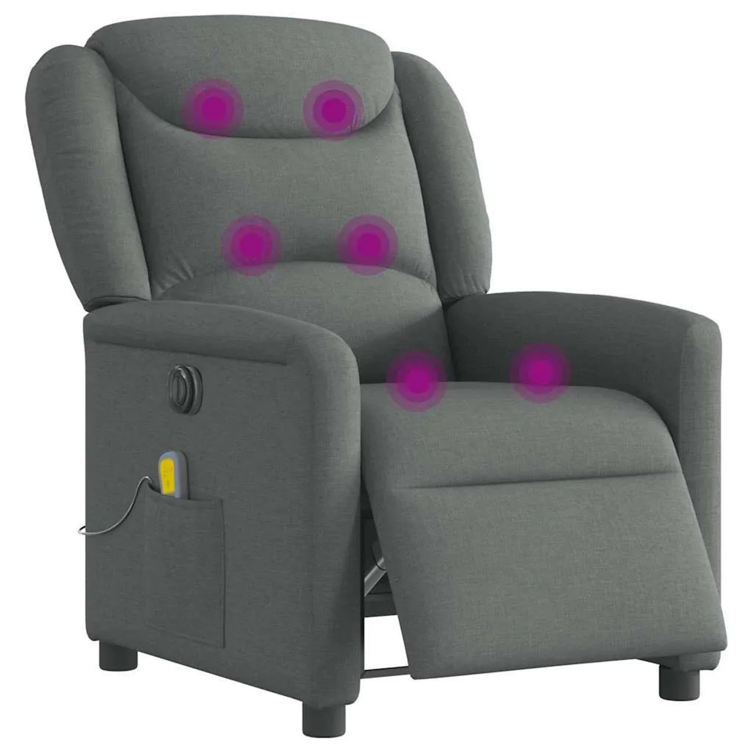 vidaXL Massagesessel Elektrisch Dunkelgrau Stoff 3303185 günstig online kaufen