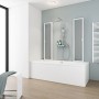 Schulte Badewannenaufsatz, 2-teilig, weiß, mit Softline Glas. Badewannenaufsätze verwandeln Wannen in Duschen.