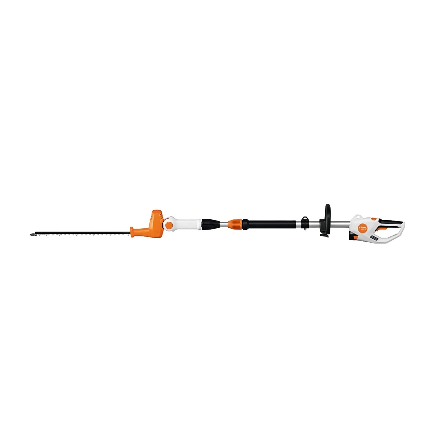 Stihl Akku-Heckenschneider HLA 40 mit Teleskopschaft, Akku-Heckenschere für hohe Hecken.