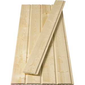 Unbehandeltes Profilholz Softline aus Fichte/Tanne, 14x121x2000 mm, für Wand- und Deckenverkleidung.