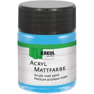 Kreul Acrylfarbe Matt Himmelblau, 50 ml, für Bastelarbeiten und Dekorationen.