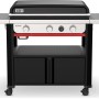Weber Slate GPD 76cm Premium Plancha Gasgrill mit Ablageflächen und Unterschrank.