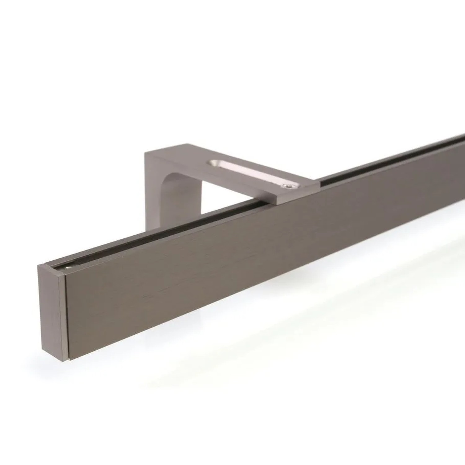 Deco-Raum Gardinenschiene nach Maß 1-lauf Loft Edelstahl-optik 540cm