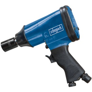 Scheppach Druckluft-Schlagschrauber Set, blau, mit Steckschlüssel, ideal für Reifenwechsel.