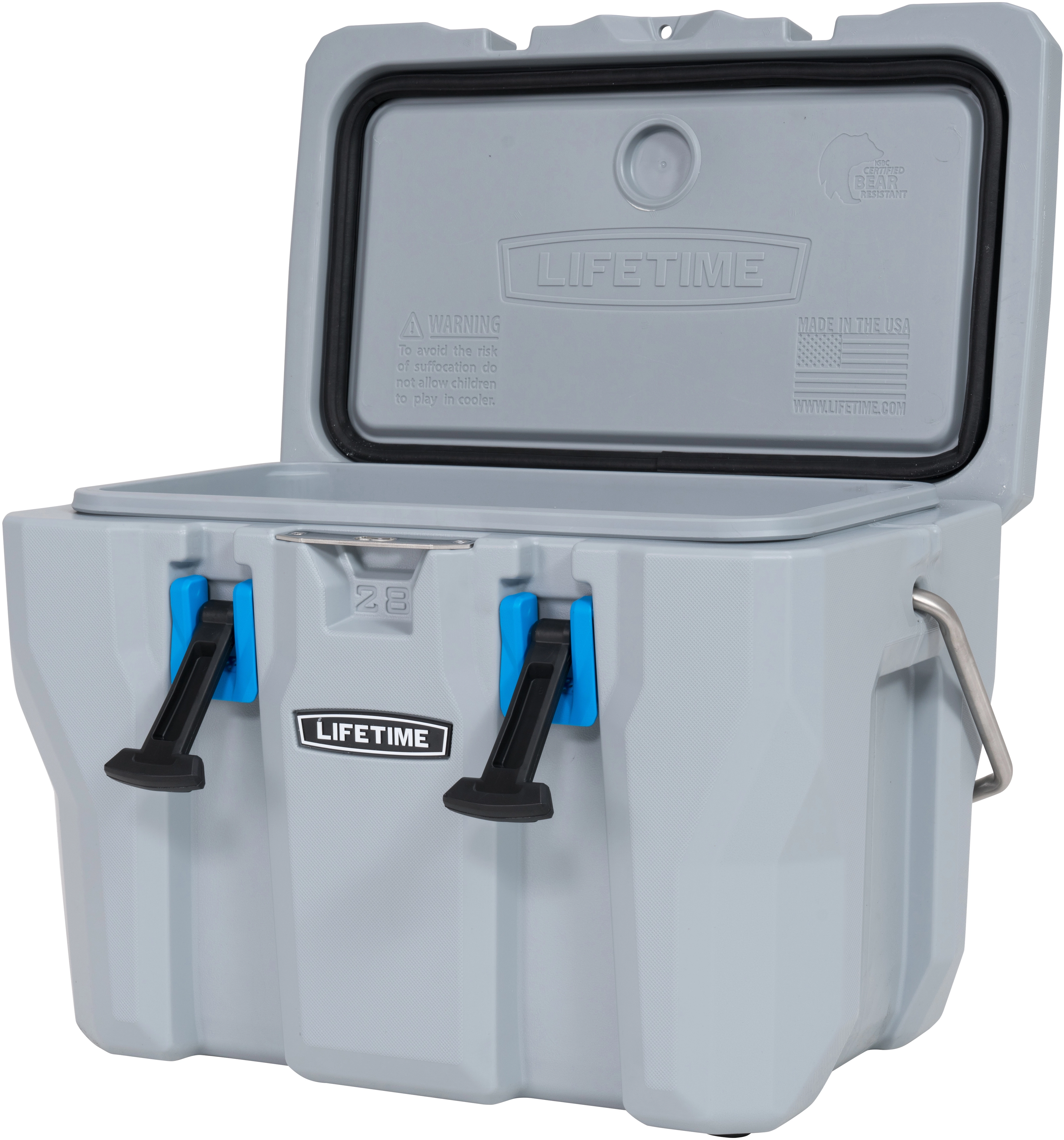 Lifetime Kunststoff Kühlbox Premium 52 Liter, Grau, 44x69x44 cm