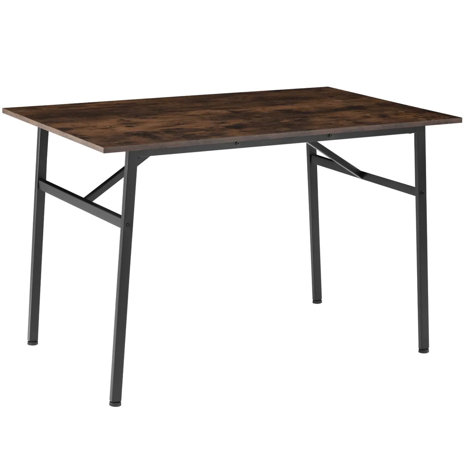 Tectake Esstisch Swansea Industrial Style Holz und Stahl  120 x 75 x 76 cm Industrial Holz Dunkel  Rustikal