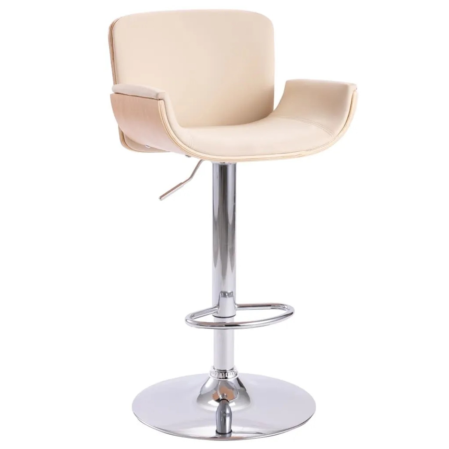 vidaXL Barhocker Creme Kunstleder 287377